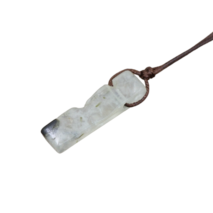 Healing Crystal Natural Stone Slice Pendants Necklace