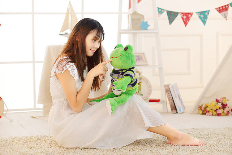 Healing Cartoon Smiling Frog Plush Doll Toy