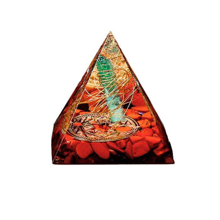 Natural Crystal Pyramid Ornaments Transfer Lucky Spiritual Ogan High Frequency Healing Energy Tower