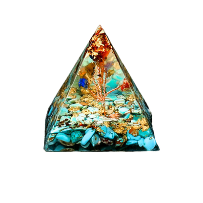 Natural Crystal Pyramid Ornaments Transfer Lucky Spiritual Ogan High Frequency Healing Energy Tower