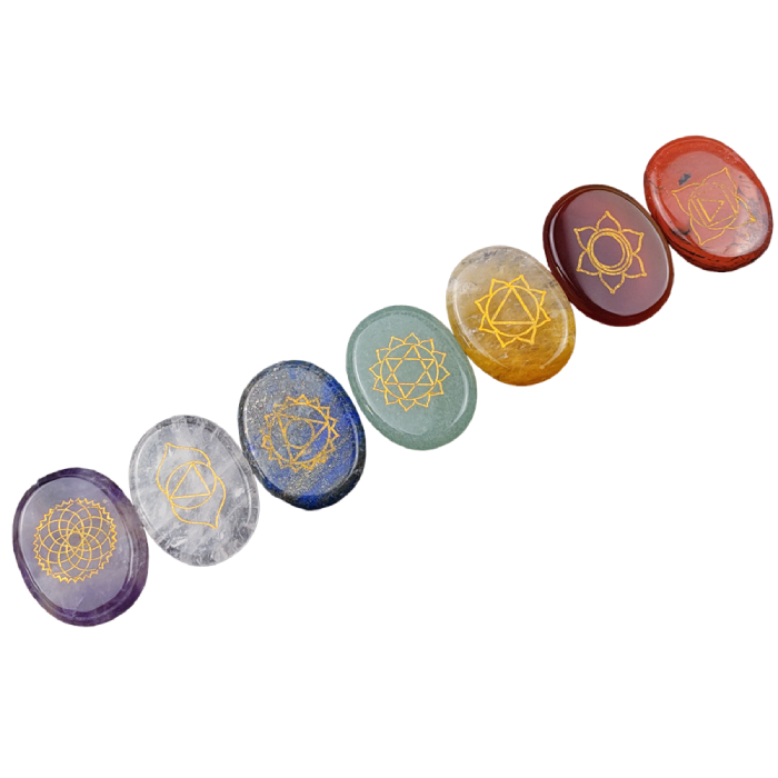 Natural Crystal Gem Agate Seven Chakra Energy Healing Stone