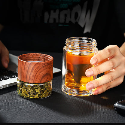 New Tea Separation High Borosilicate Glass Portable Male And Female Tea Maker Creative Filter Tea Cup