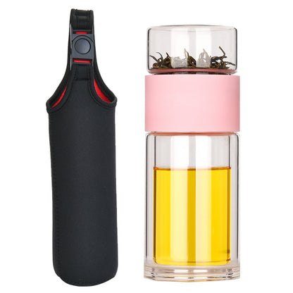 New Tea Separation High Borosilicate Glass Portable Male And Female Tea Maker Creative Filter Tea Cup