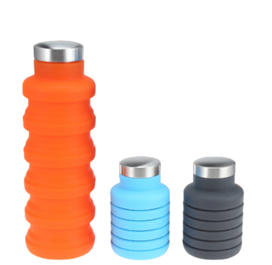 500ML Portable Silicone Water Bottle Retractable Folding Coffee Bottle Outdoor Travel Drinking Collapsible Sport Drink Kettle