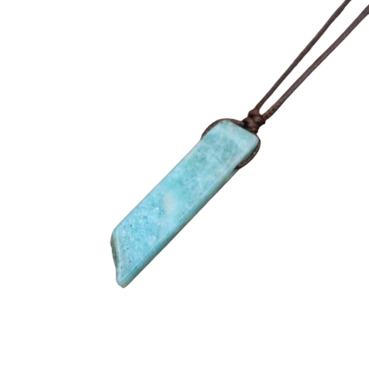 Healing Crystal Natural Stone Slice Pendants Necklace