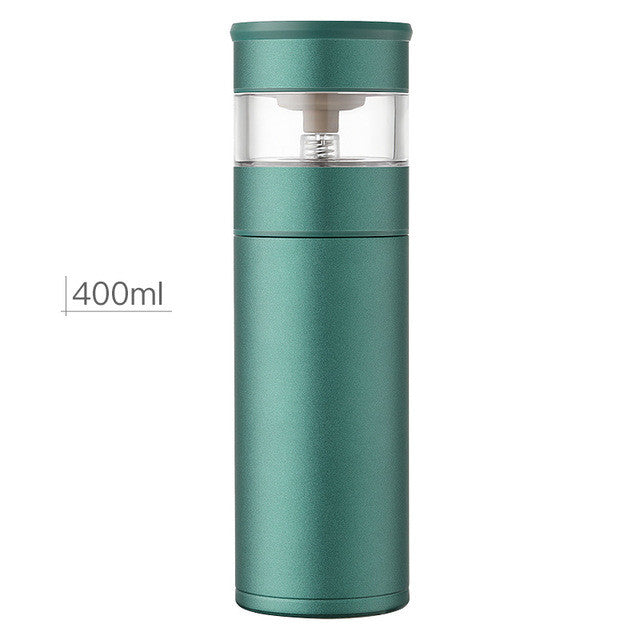 Men's And Women's Tea-water Separation Stainless Steel One-key Tea-water Separation Tea Cup