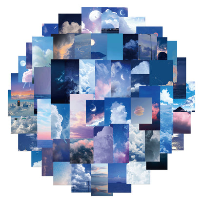 50 Healing Style Stars And Clouds Stickers