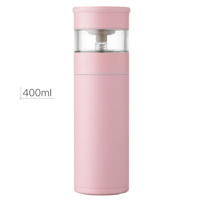 Men's And Women's Tea-water Separation Stainless Steel One-key Tea-water Separation Tea Cup