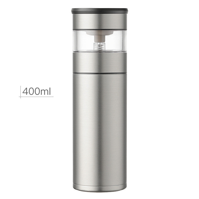 Men's And Women's Tea-water Separation Stainless Steel One-key Tea-water Separation Tea Cup