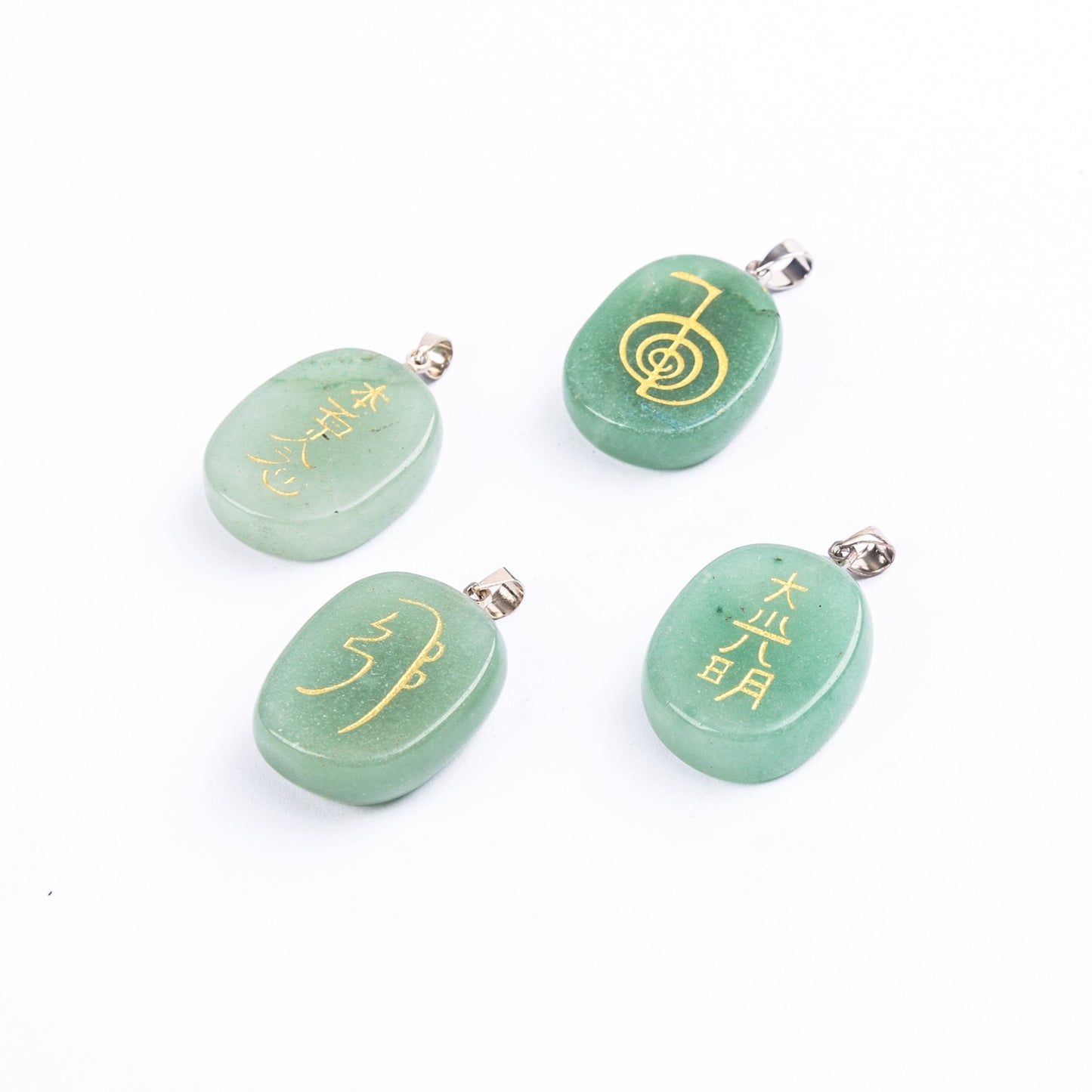 Engraved Japanese Religious Reiki Healing Pattern Pendant