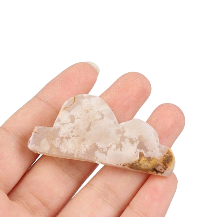 Natural Agate Cloud Gem Crystal Mineral Healing Home