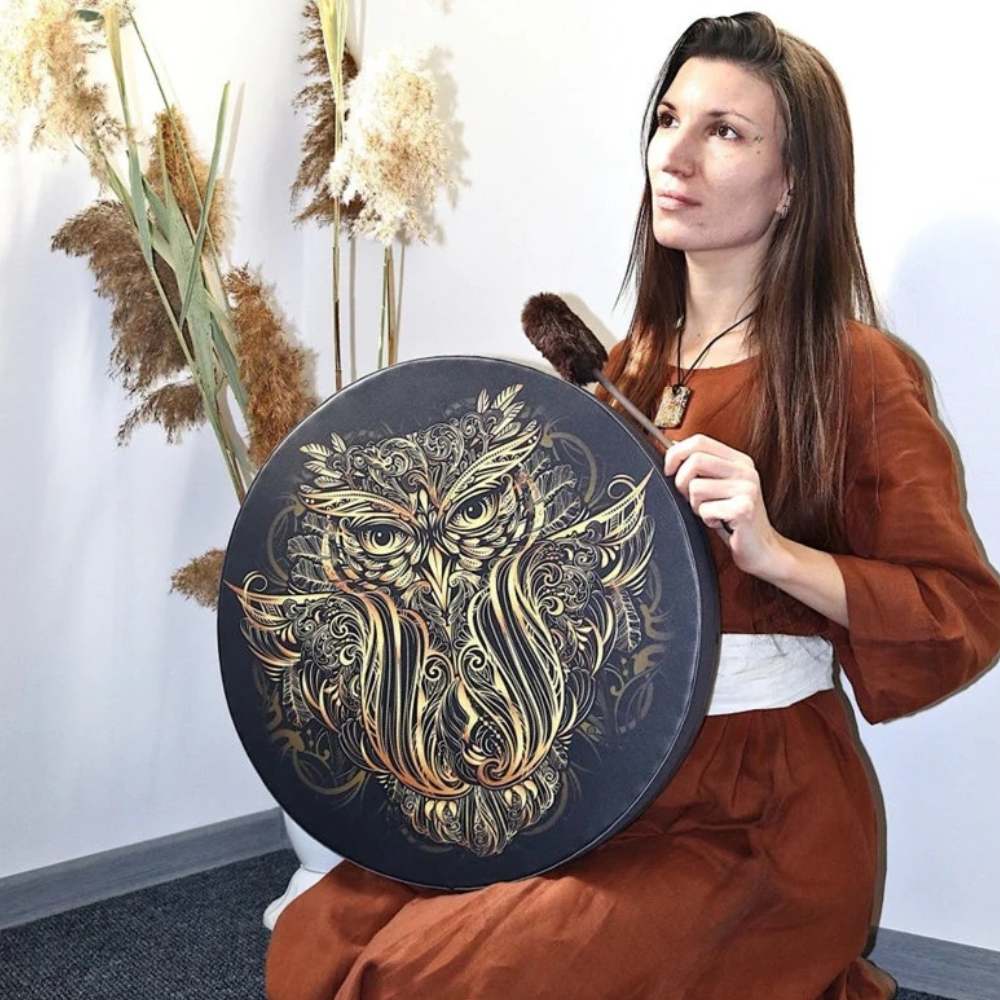 Alchemy Moon Drum Sound Healing Tool VEGAN SHAMAN DRUM Sa