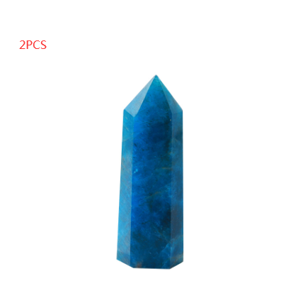 Blue Apatite Point Healing Crystal Stone Tower Reiki Energy