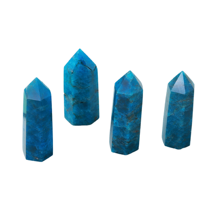 Blue Apatite Point Healing Crystal Stone Tower Reiki Energy