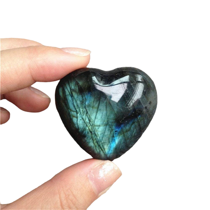 Crystal Labradorite Palm Stone Healing Quartz Gemstone